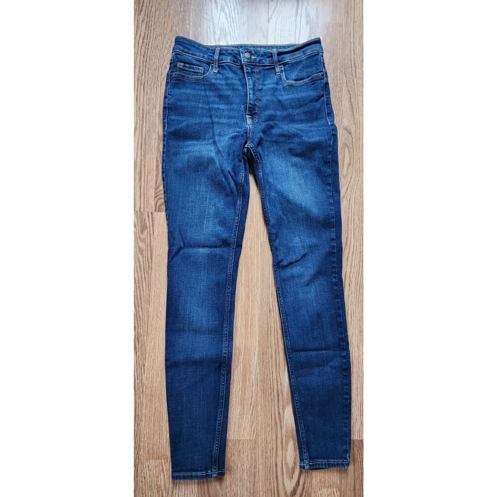 Old Navy Jeans Women's Size 8 Blue Straight Mid-Rise Dark Wash Denim